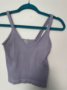 Dynamic Lavender Ribbed Tank Top